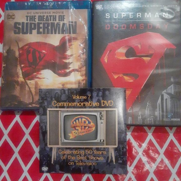 Superman animated movie dvd lot Death of SUPERMAN, Doomsday,WB Smallville - Picture 1 of 3